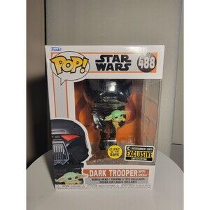 Star Wars Mandalorian Dark Trooper With Grogu GITD EE Exclusive#488